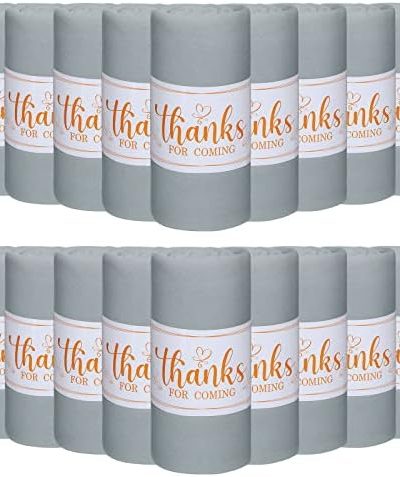 25 Pack Fleece Blanket Bulk 50 x 60 Inch Warm Cozy Fleece Blankets Soft Lightweight Fleece Throw Blankets for Bed Couch Sofa Home Office Wedding Gifts Travel Camping Suitable for 4 Seasons (Gray)