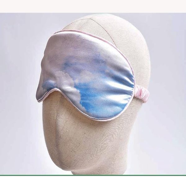 ZLDXDP Silk Sleep Mask Colorful Clouds Colorful Eye Mask Eye Mask Relaxation Nap (Color : E, Size : 20.5 * 9.5 CM) - Image 3